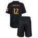 Maillot de foot Real Madrid Eduardo Camavinga #12 Troisième vêtements enfant 2023-24 Manches Courtes (+ pantalon court)